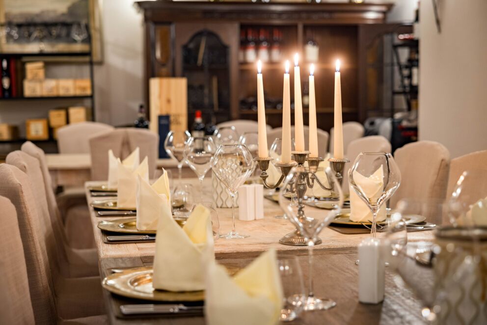 Table set in the Resturant Benediktus